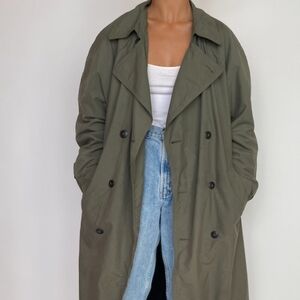Vtg Y2K 90s Trench Coat Duster Boho streetware London Fog sz 12